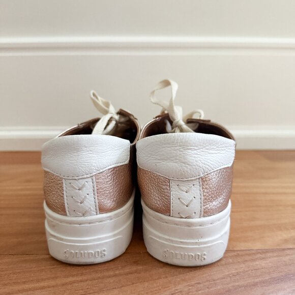 SOLUDOS - Ibiza Platform Leather Sneaker - Womens - Rose Gold - 10 - Picture 6 of 10